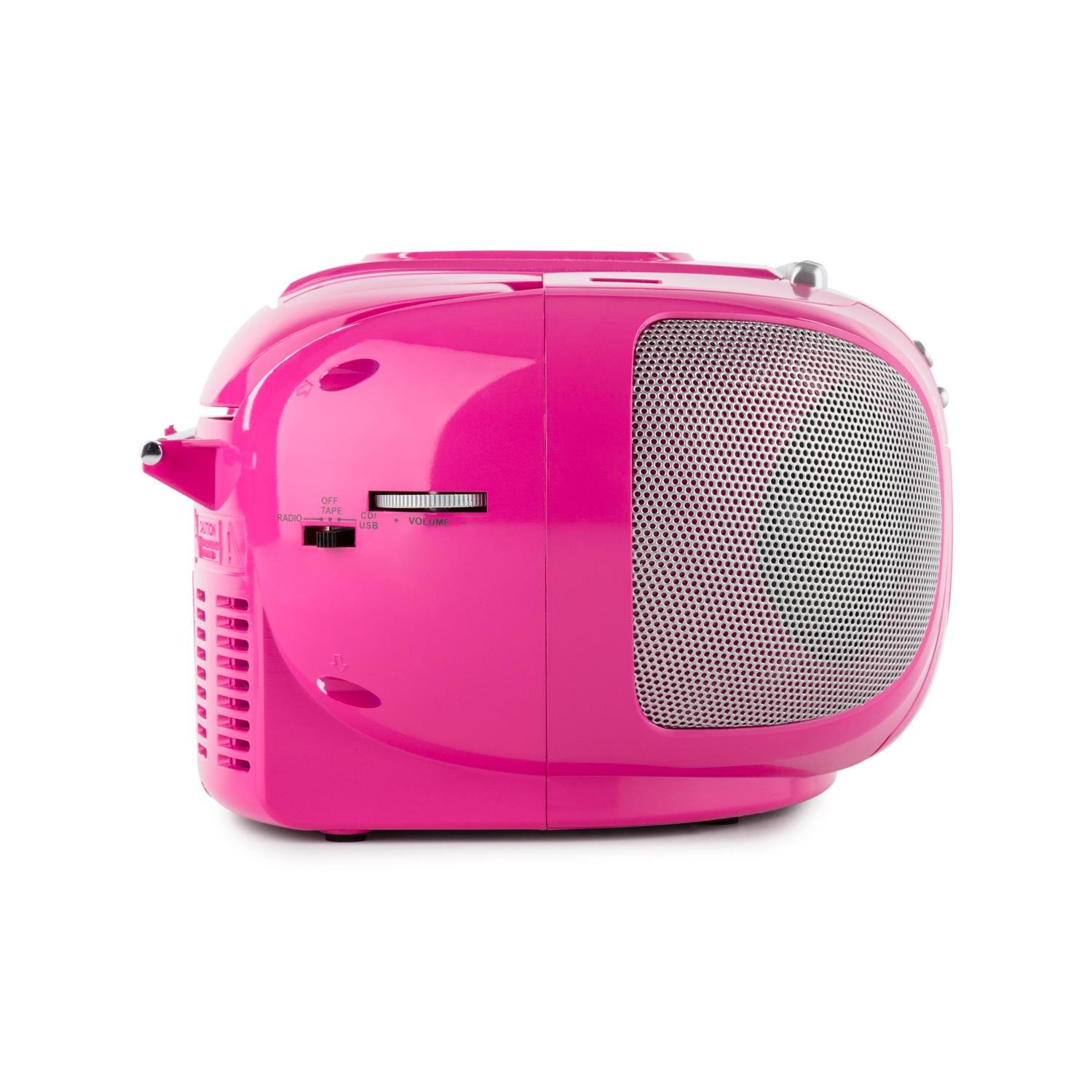 auna-boomgirl-ghettoblaster-mit-kassette-ukw-usb-und-stereo-lautsprecher-pink image 4