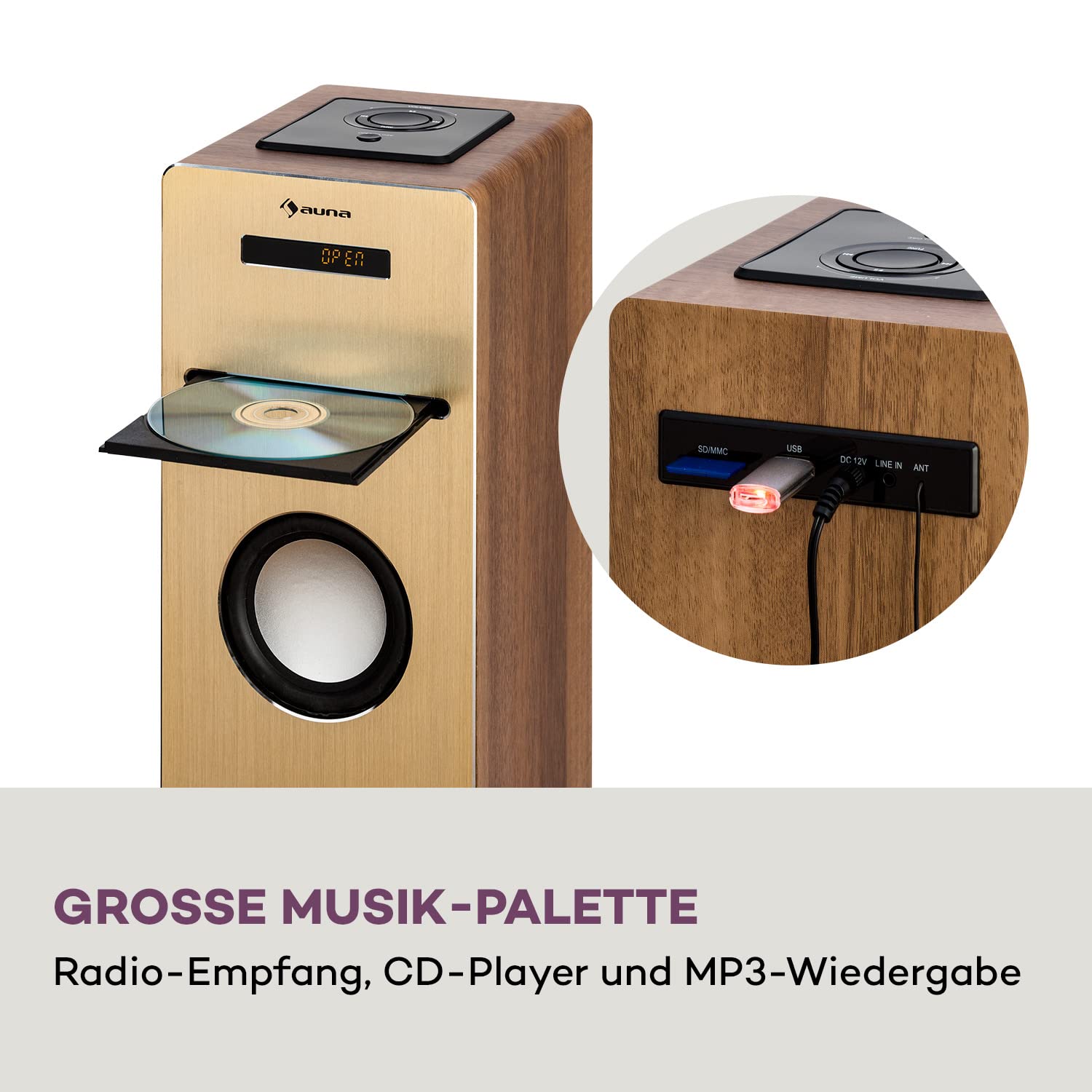 auna-sound-tower-standlautsprecher-mit-cd-fm-radio-bluetooth-s-ule image 4