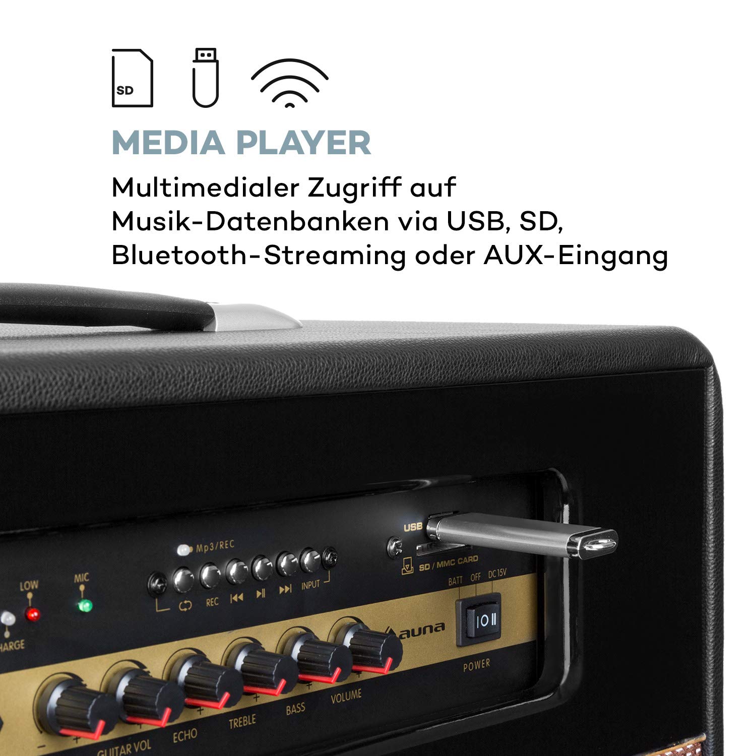 auna-streetstar-retro-30-mobile-pa-anlage-mit-bluetooth-10-zoll-woofer-100w-vhf- image 8