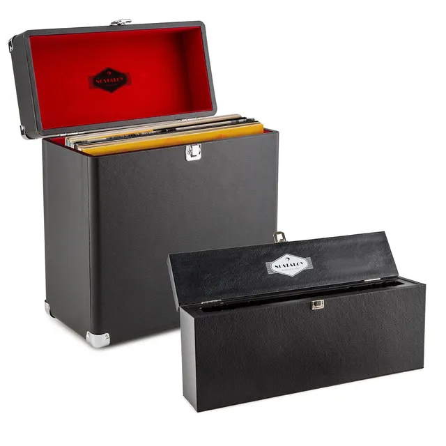 auna-vinyl-collector-schallplattenkoffer-f-r-30-lps-reinigungs-set-f-r-7-10-und- image 1