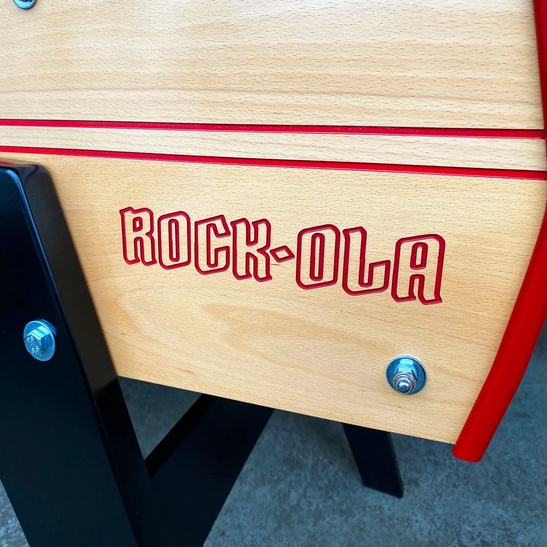 rock-ola-authentic-tischfussball-tischkicker-eiche-foosball-table image 2