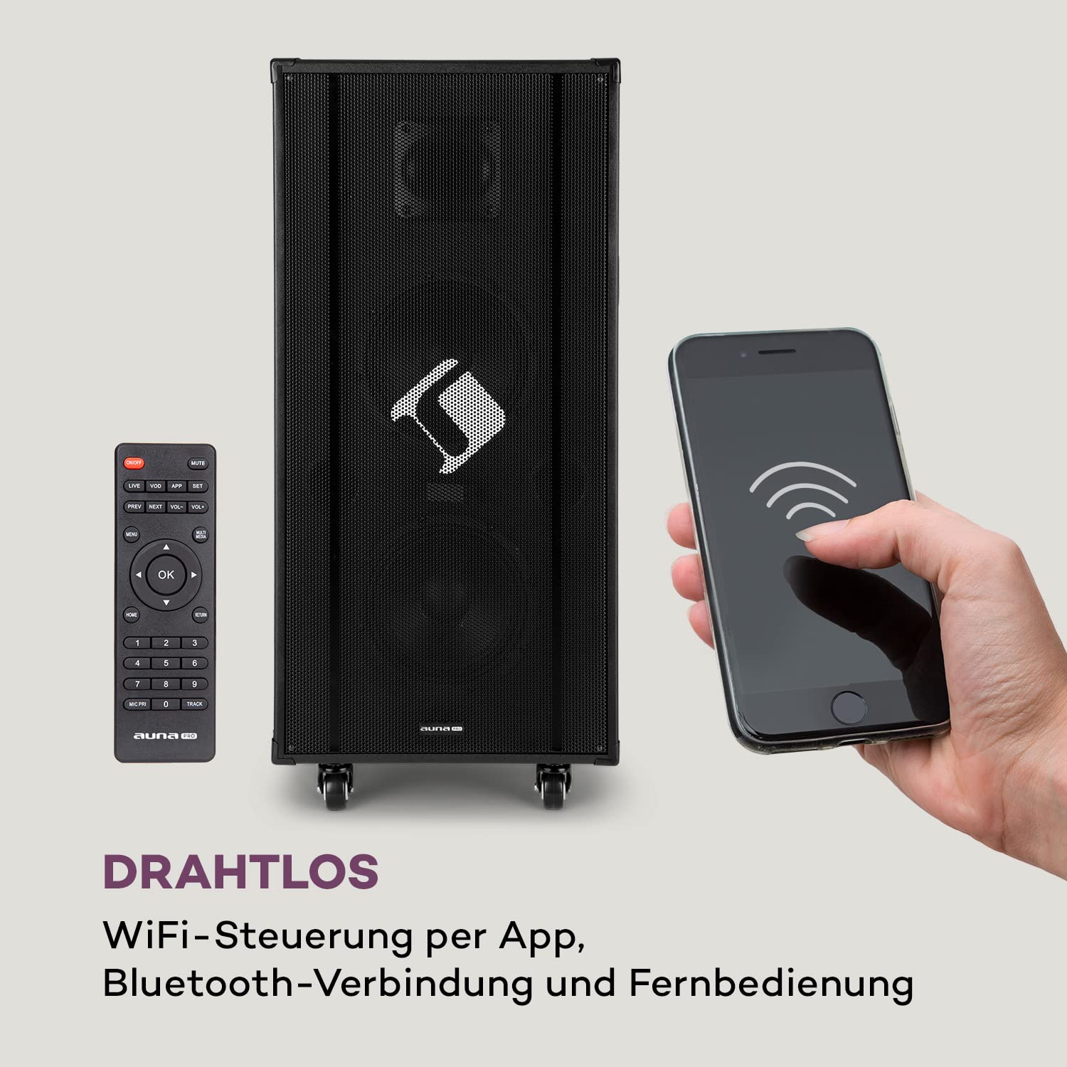 auna-pa-karaoke-maschine-mit-2-mikrofonen-12-1-cm-display-wifi-und-bluetooth-2 image 5