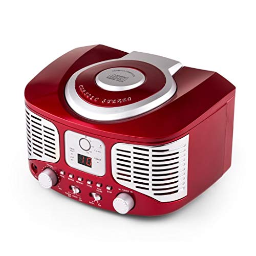 auna-rcd-320-retro-cd-radio-stereoanlage-tragbar-rot image 4