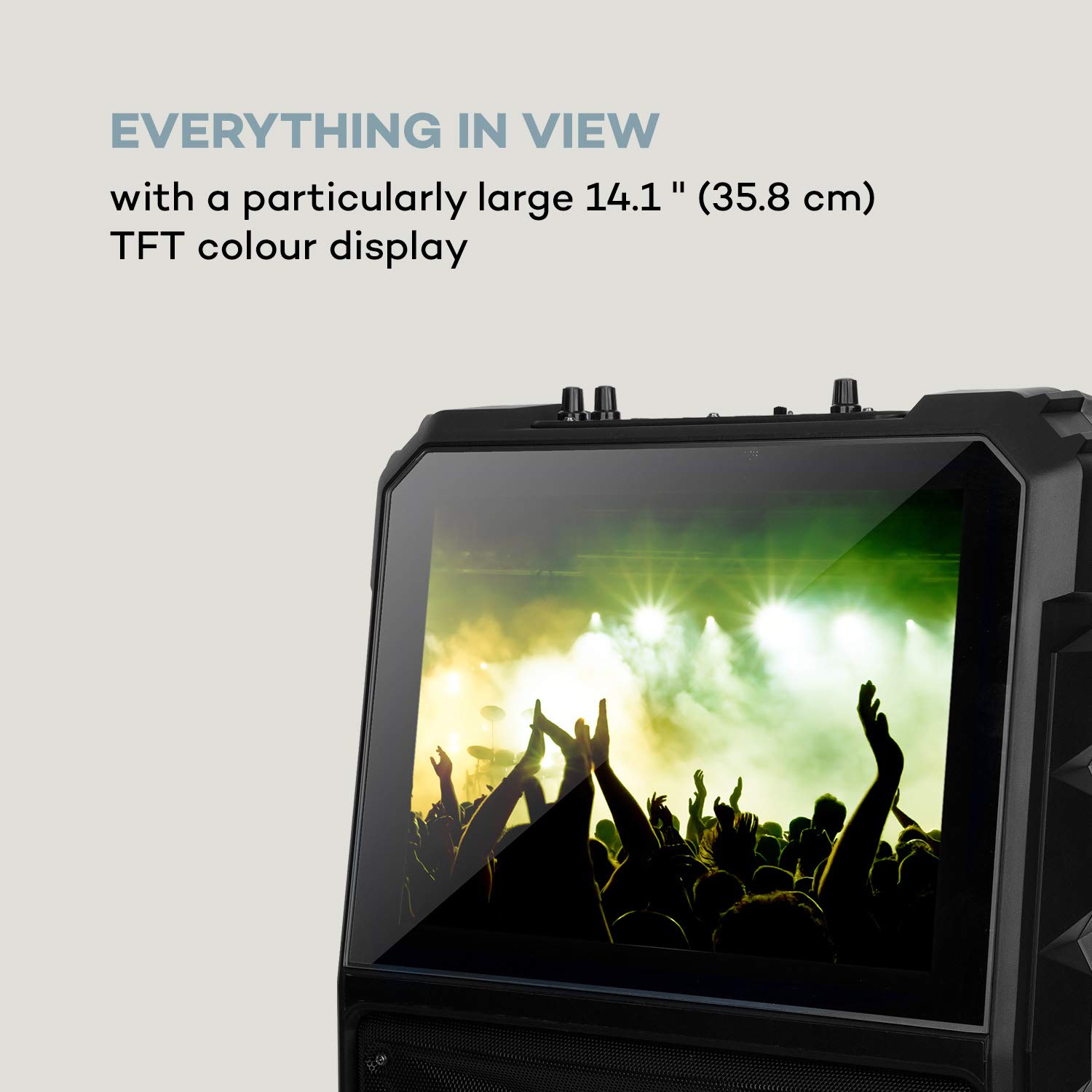 auna-centerstage-8-mobile-karaoke-anlage-bluetooth-lautsprecher-mit-14-1-display image 4