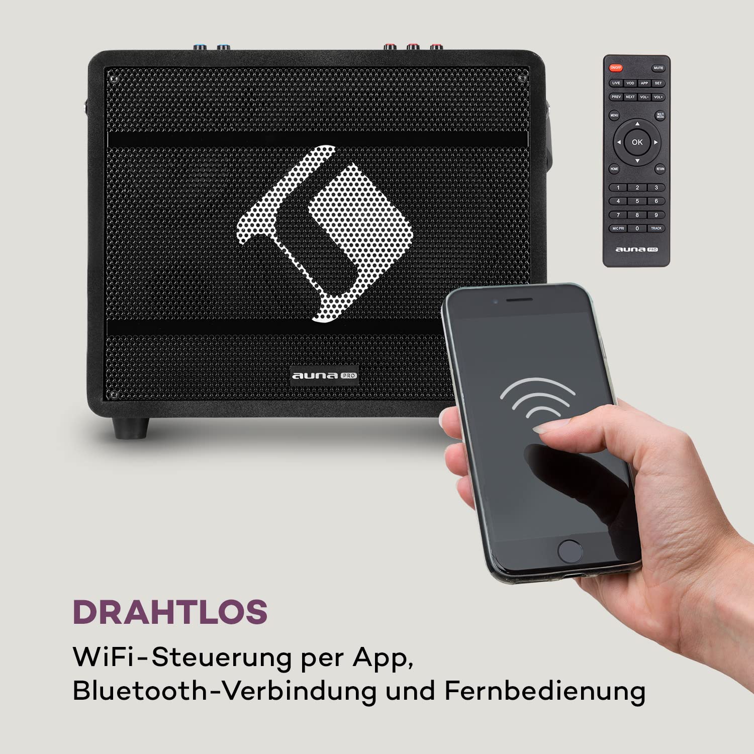 auna-pa-karaoke-maschine-mit-2-mikrofonen-12-1-cm-display-wifi-und-bluetooth image 5