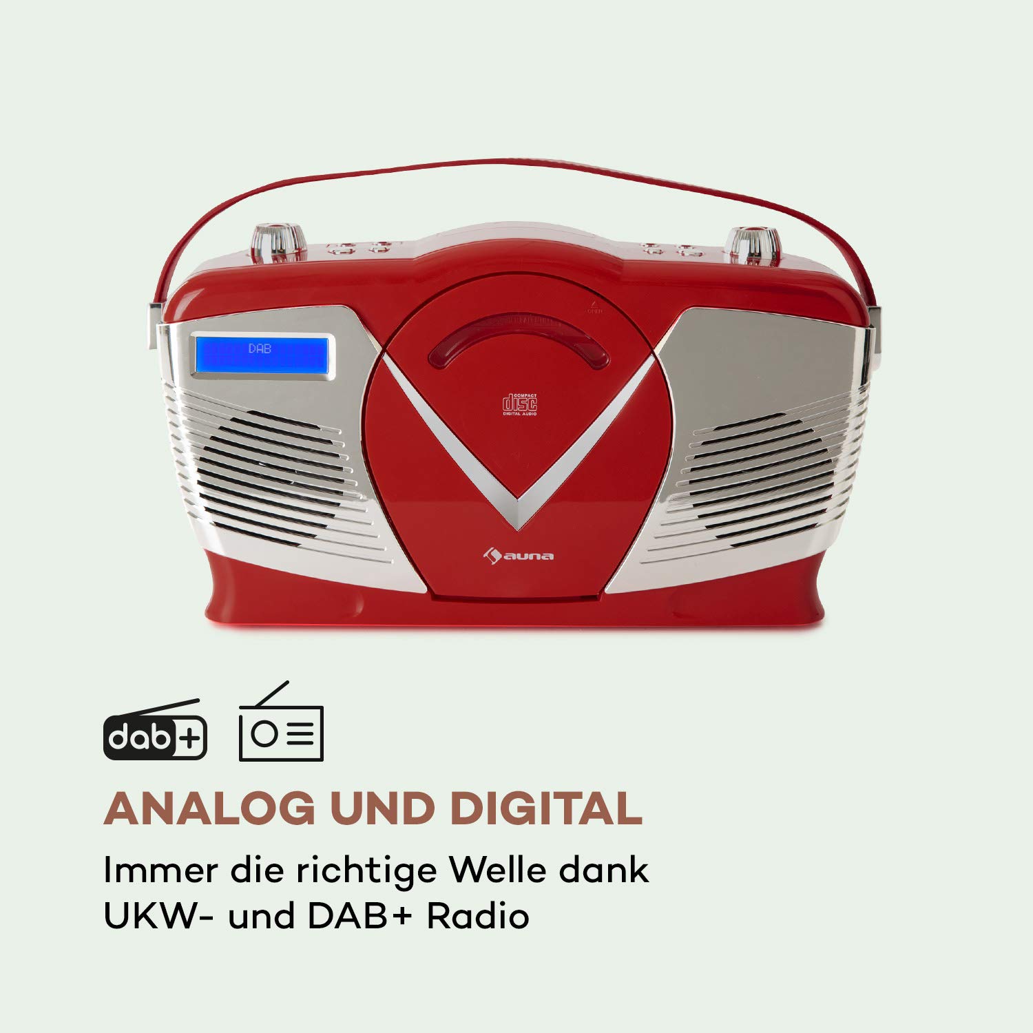 auna-rcd-70-dab-retro-cd-radio-mit-dab-ukw-und-bluetooth-rot image 2