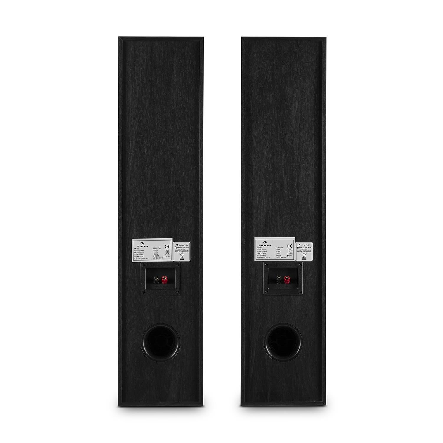 auna-l766-hifi-stand-lautsprecher-paar-3-wege-bassreflex-350w-schwarz image 4
