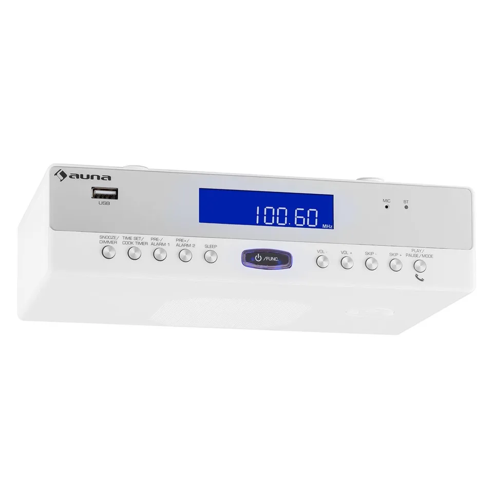auna-kr-100-wh-k-chen-unterbau-radio-bluetooth-usb-wei image 1