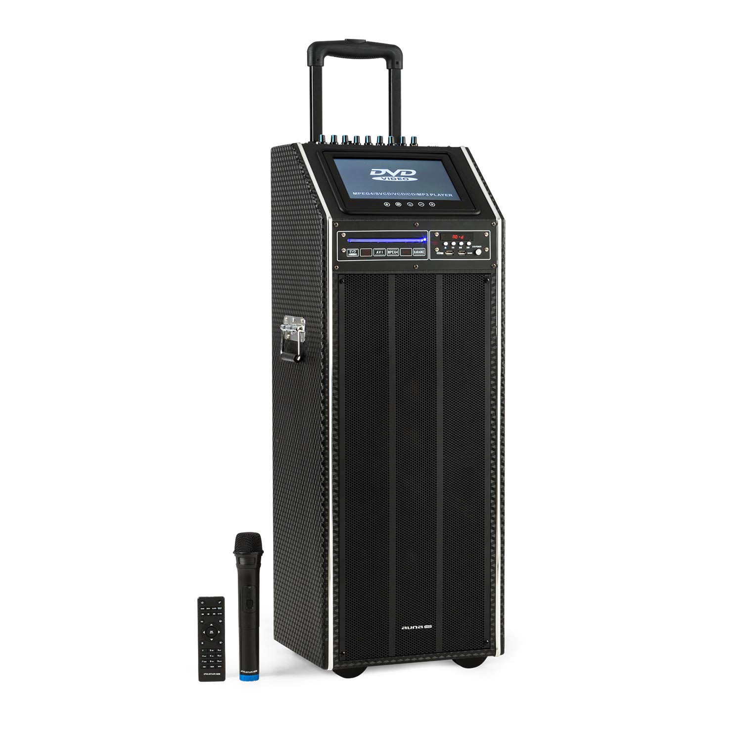 auna-pro-disgo-box-2100-dvd-mobile-pa-anlage-300w-mit-display-anthrazit image 1