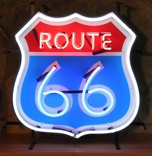 sound-leisure-neon-sign-route-66-48cm-x-50cm-led-neonschild image 1