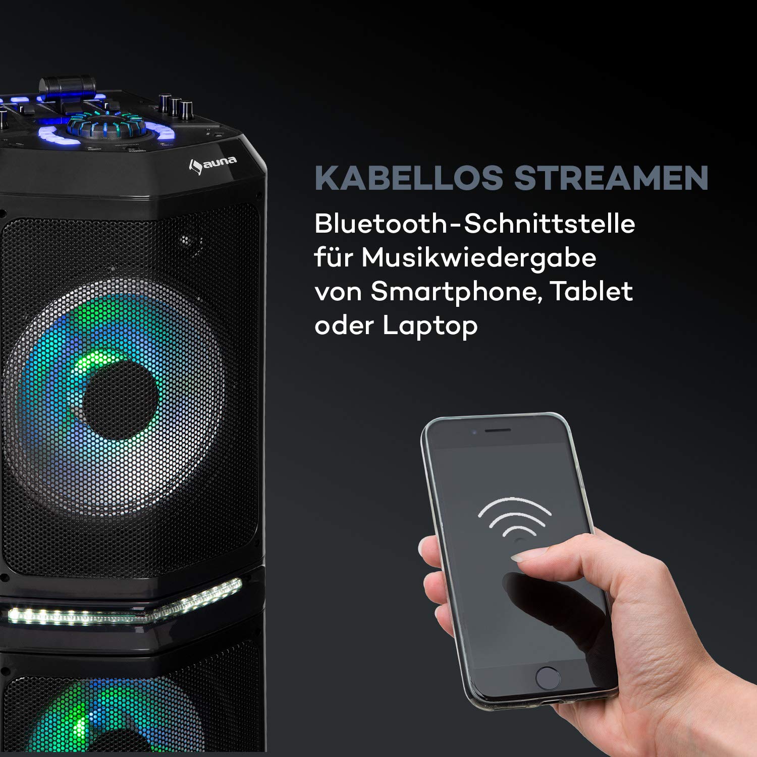 auna-clubmaster-8000-party-lautsprecher-mit-bluetooth-und-120-watt-max-schwarz image 4
