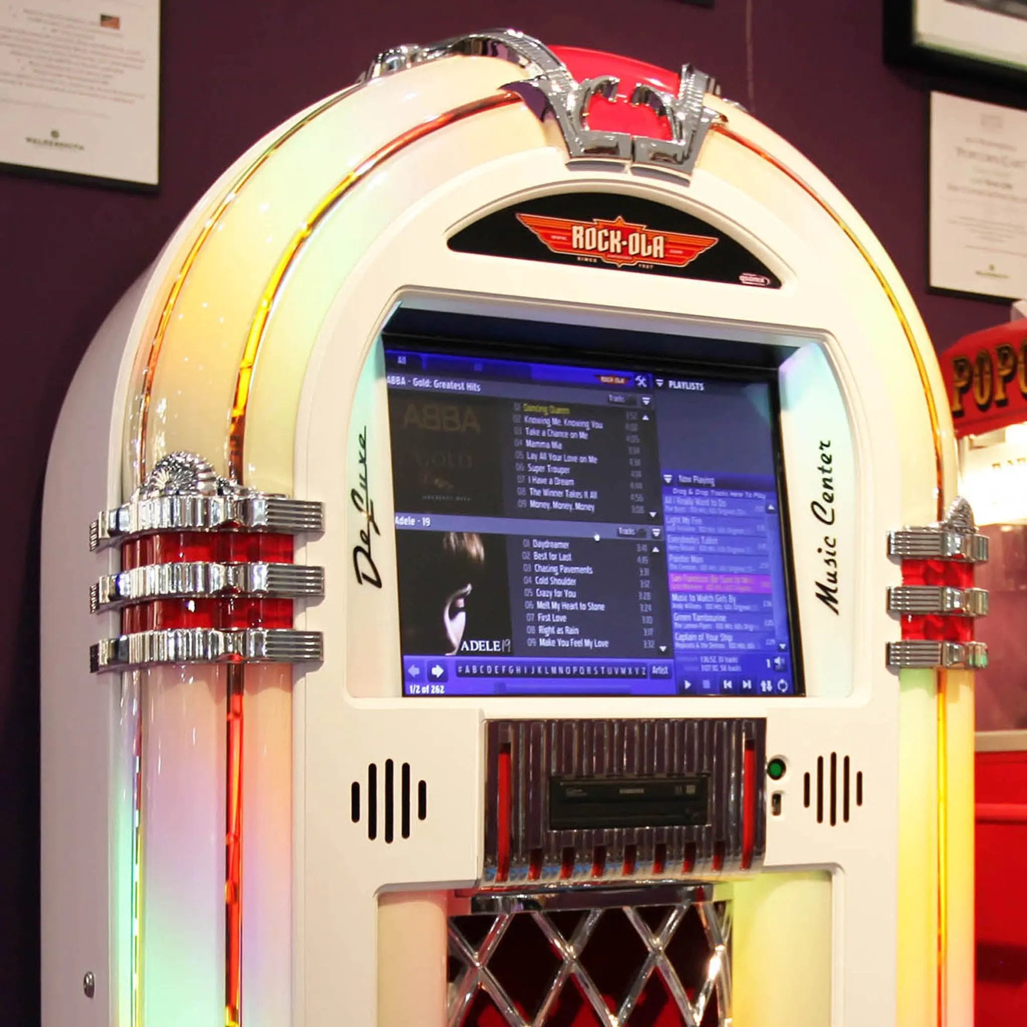 rock-ola-bubbler-qb-8-digital-music-center-jukebox-gloss-white image 7