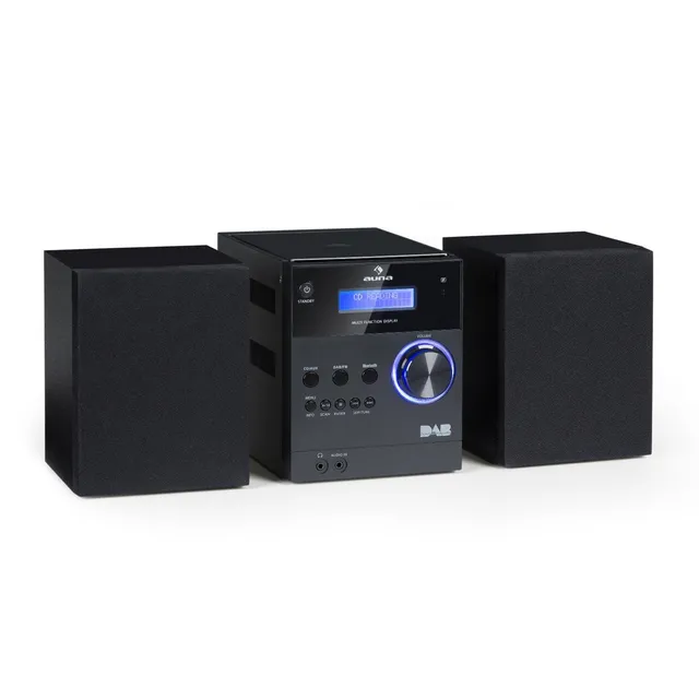 auna-mc-20-dab-micro-stereoanlage-schwarz-mini-hifi-anlage-mit-bluetooth-und-cd image 1