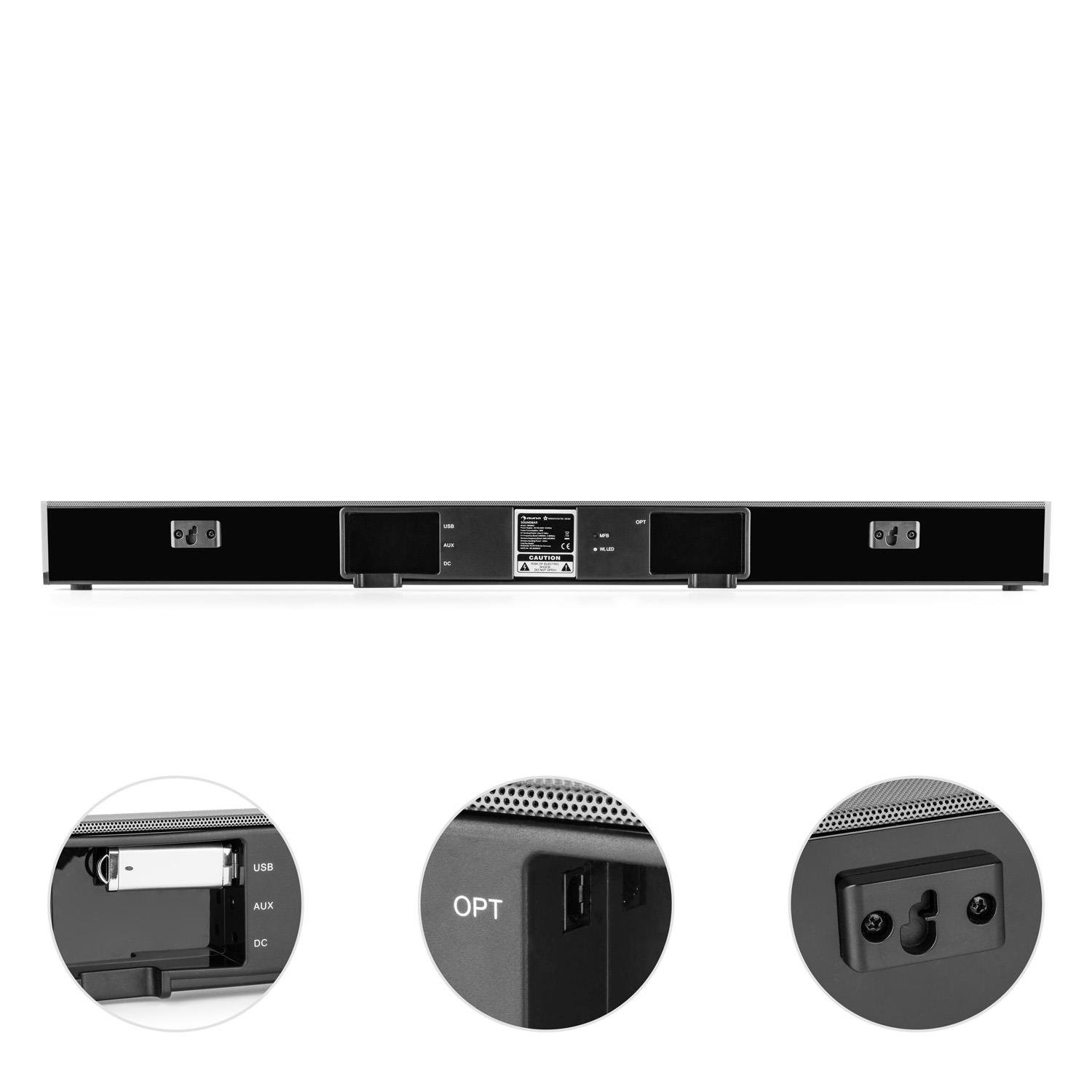 auna-areal-bar-950-2-1-soundbar-mit-subwoofer-140w-bluetooth-usb-grau image 4