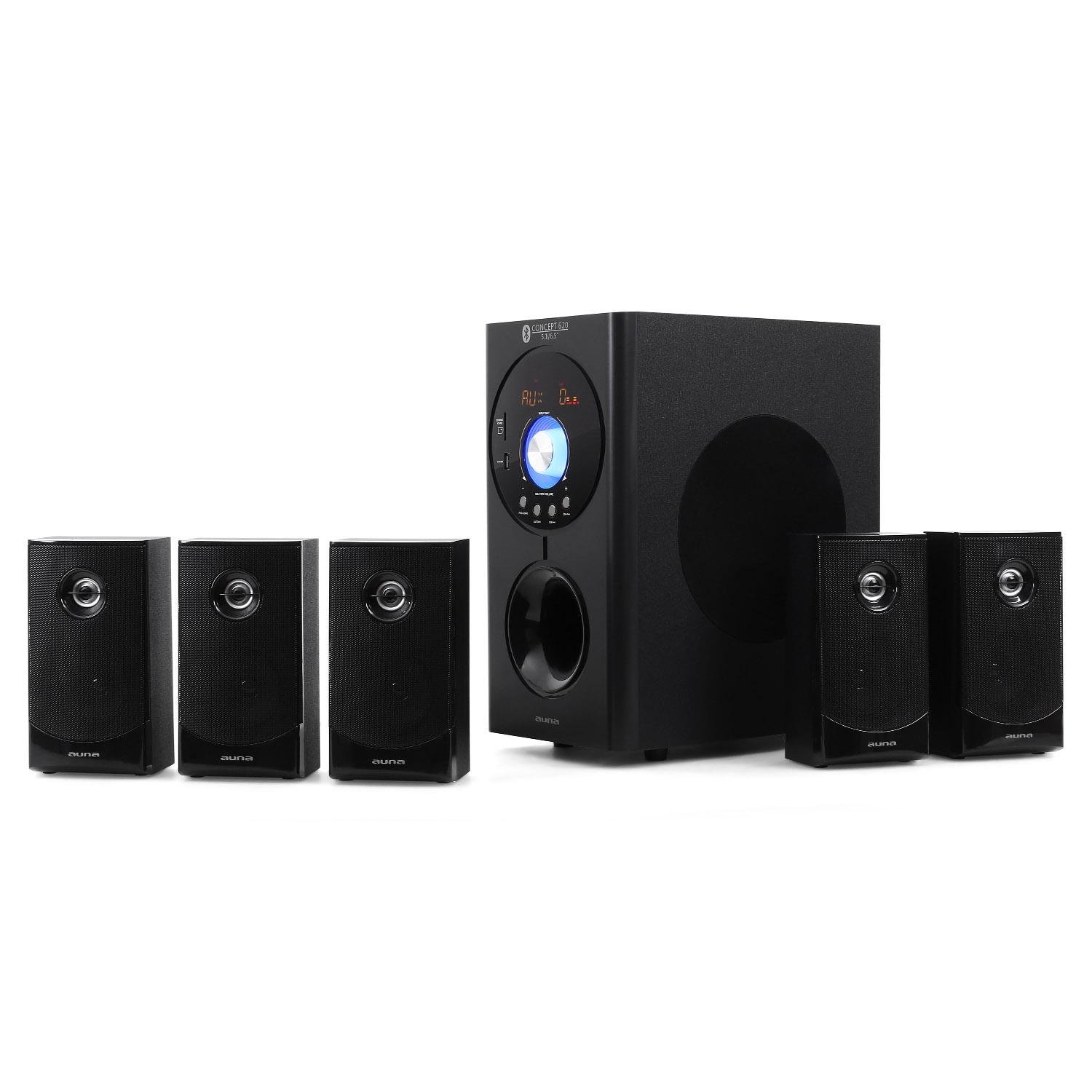 auna-concept-5-1-soundsystem-heimkino-95w-mit-bluetooth-usb-und-sd-schwarz image 3