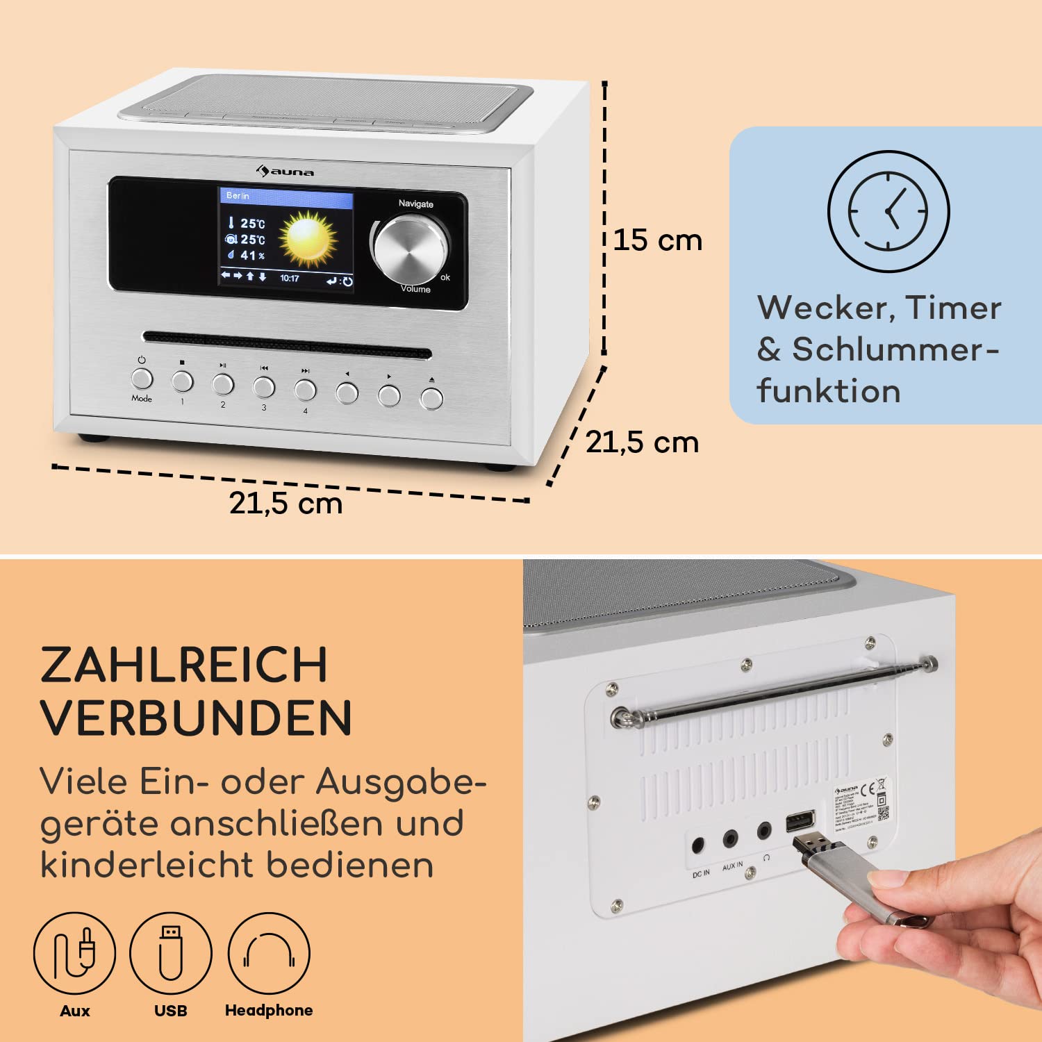 auna-silver-star-cube-micro-anlage-wei-mit-cd-und-10-watt-rms image 6