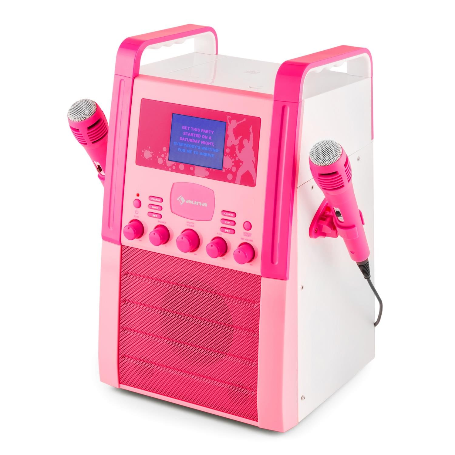 auna-ka8p-v2-pk-karaoke-anlage-mit-cd-g-player-2-mikrofonen-und-tft-display-pink image 8