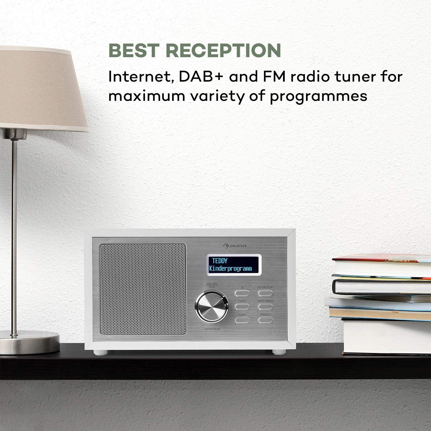 auna-ambient-dab-radio-mit-bluetooth-5-0-kompakt-radio-in-wei-holzoptik image 2