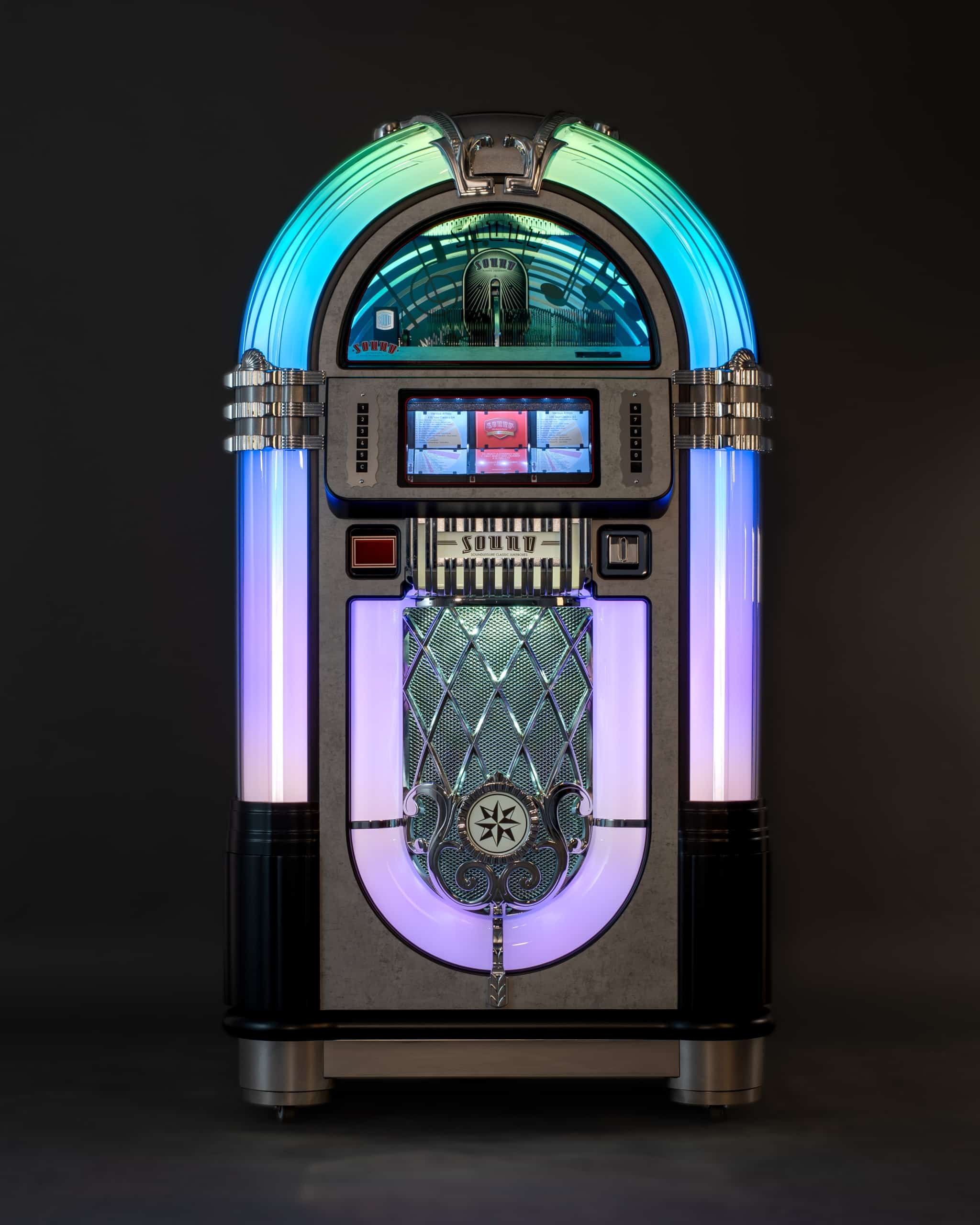 sound-leisure-sl15-slimline-cd-jukebox-italian-grey-platzsparende-musikbox image 2