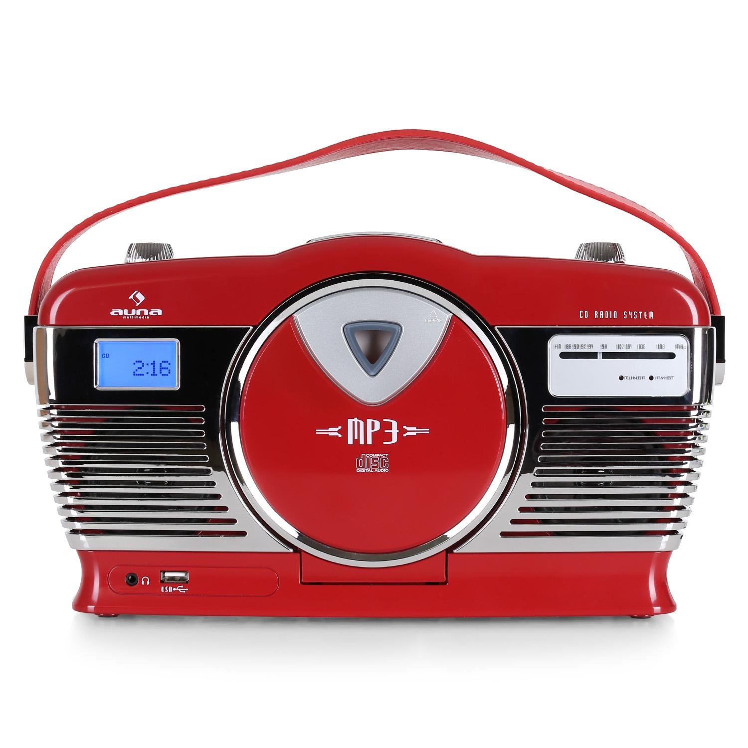 auna-rcd-70-retro-cd-radio-mit-ukw-und-usb-im-vintage-koffer-rot image 3