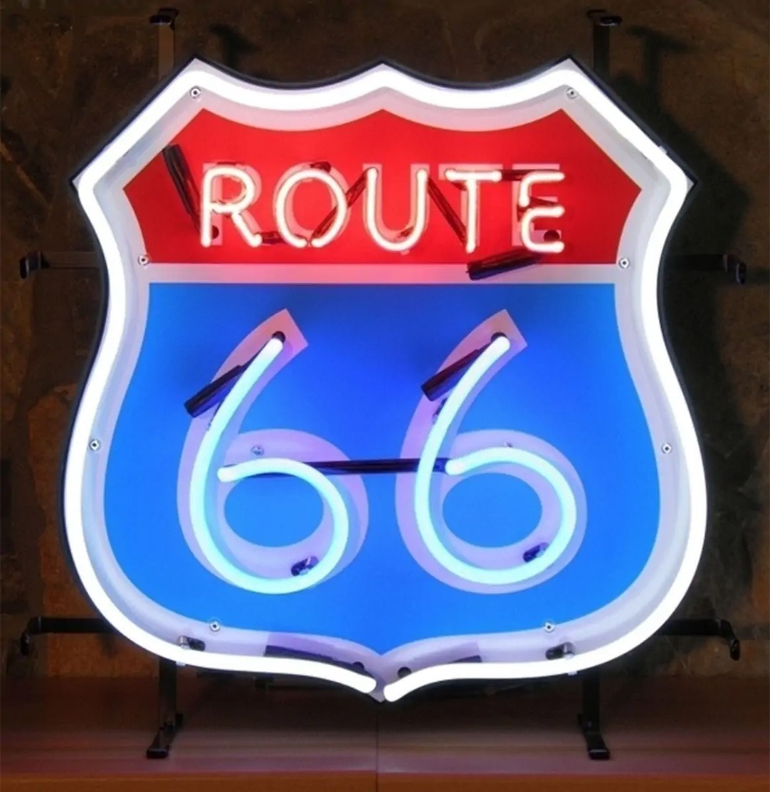 sound-leisure-neon-sign-route-66-48cm-x-50cm-led-neonschild image 1