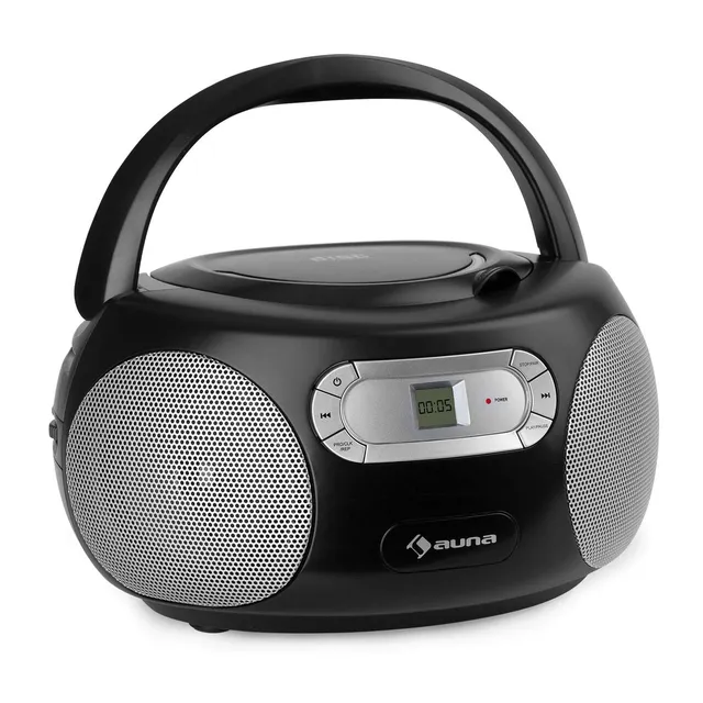 auna-haddaway-cd-boombox-mit-bluetooth-ukw-radio-und-aux-schwarz image 1