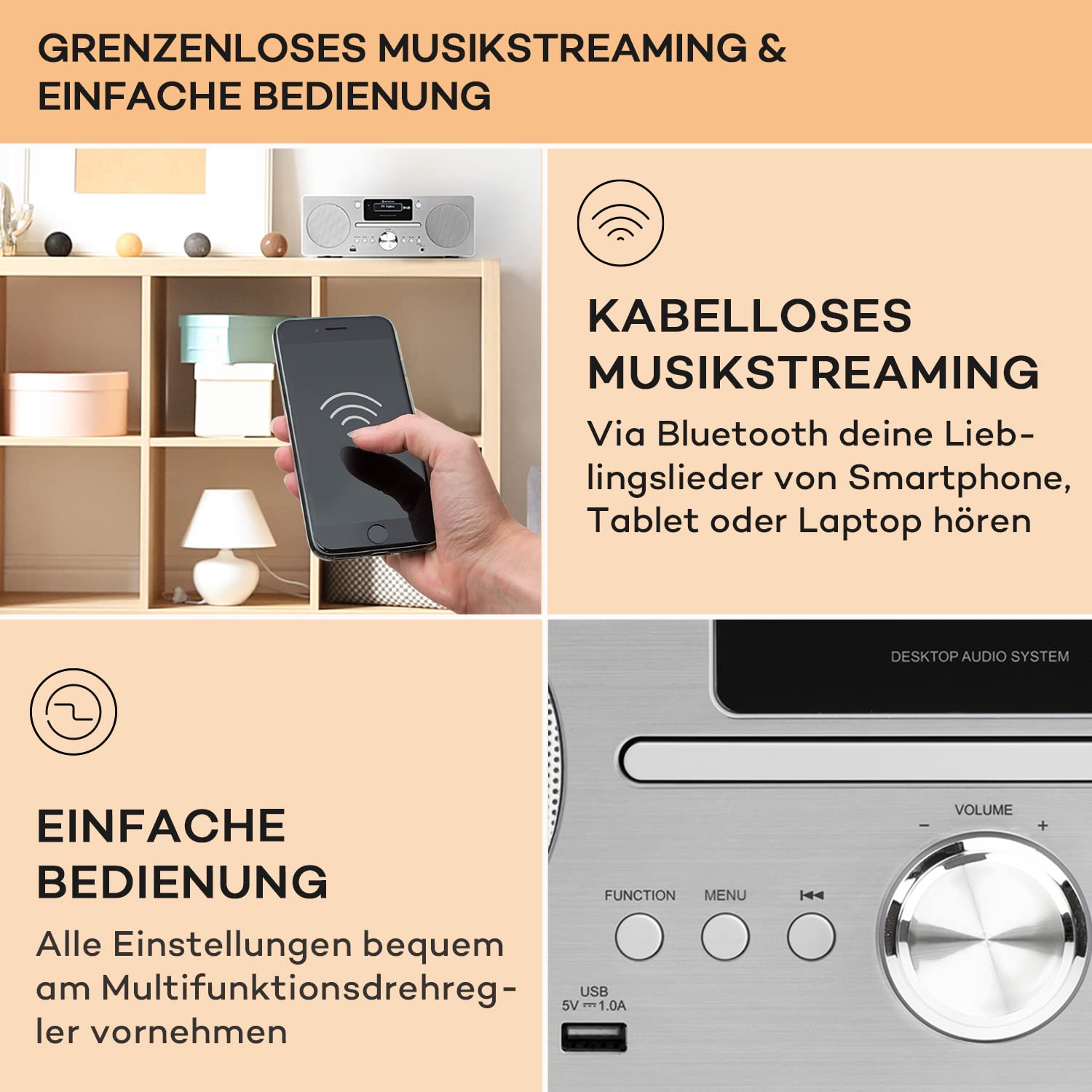 auna-tragbares-radio-mit-cd-player-dab-bluetooth-und-usb-k-chenradio image 4