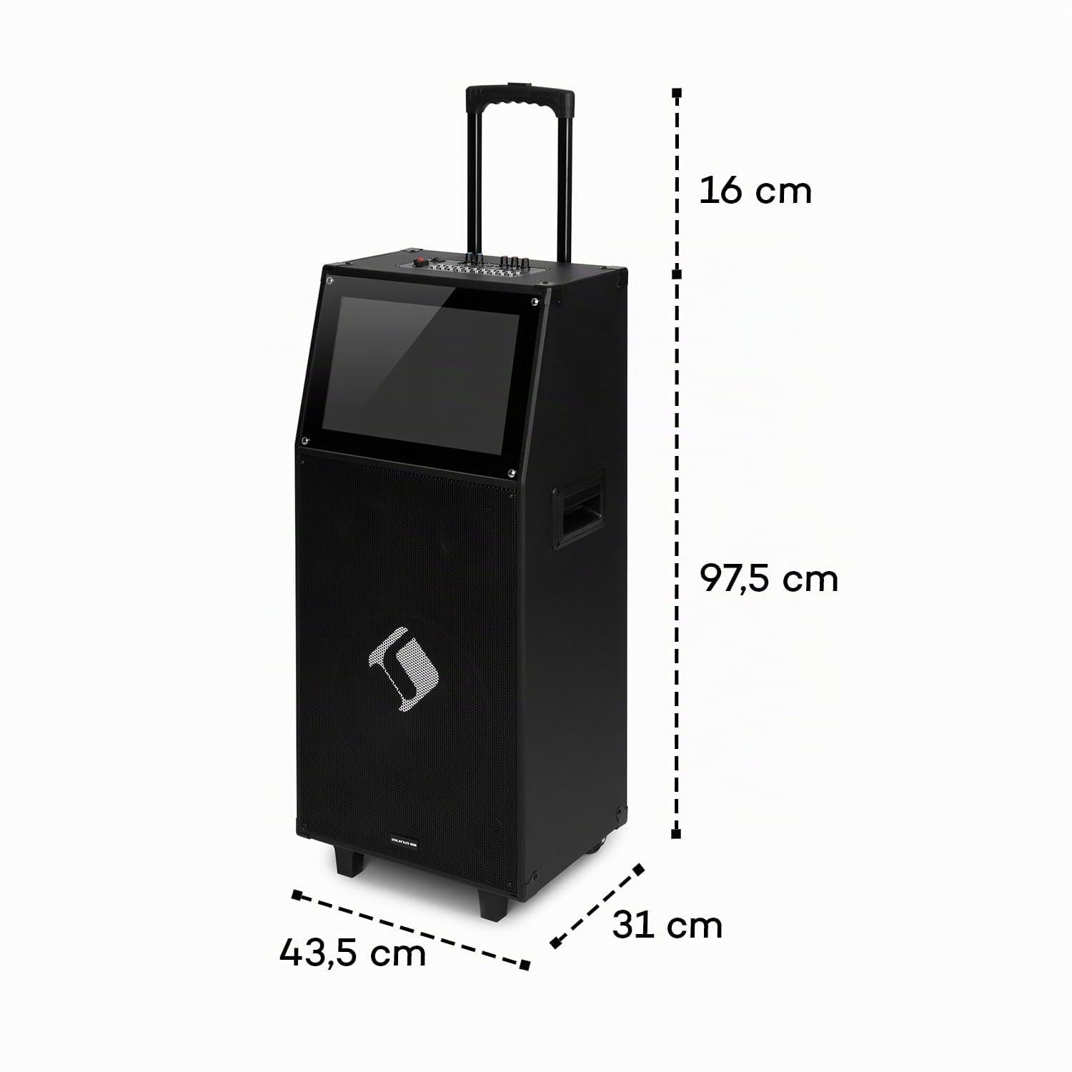 auna-ktv-mobile-pa-soundanlage-mit-touch-display-2-uhf-mikrofonen-und-akku-schwa image 7