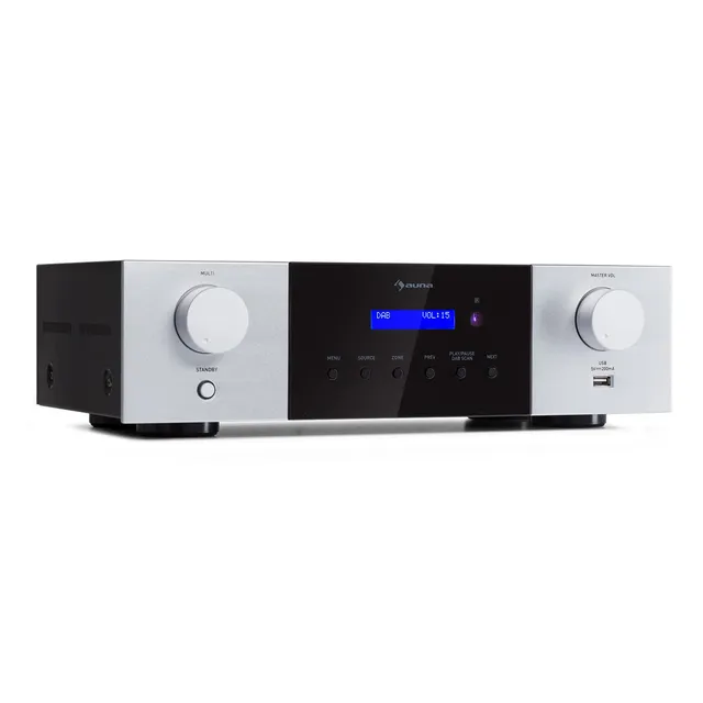 auna-amp-4000-dab-hifi-stereo-verst-rker-mit-dab-und-bluetooth-schwarz-wei image 1