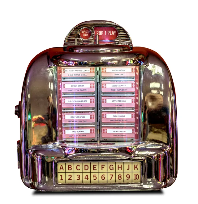 sound-leisure-dime-box-jukebox-selector-tisch-wahlbox-chrom image 1