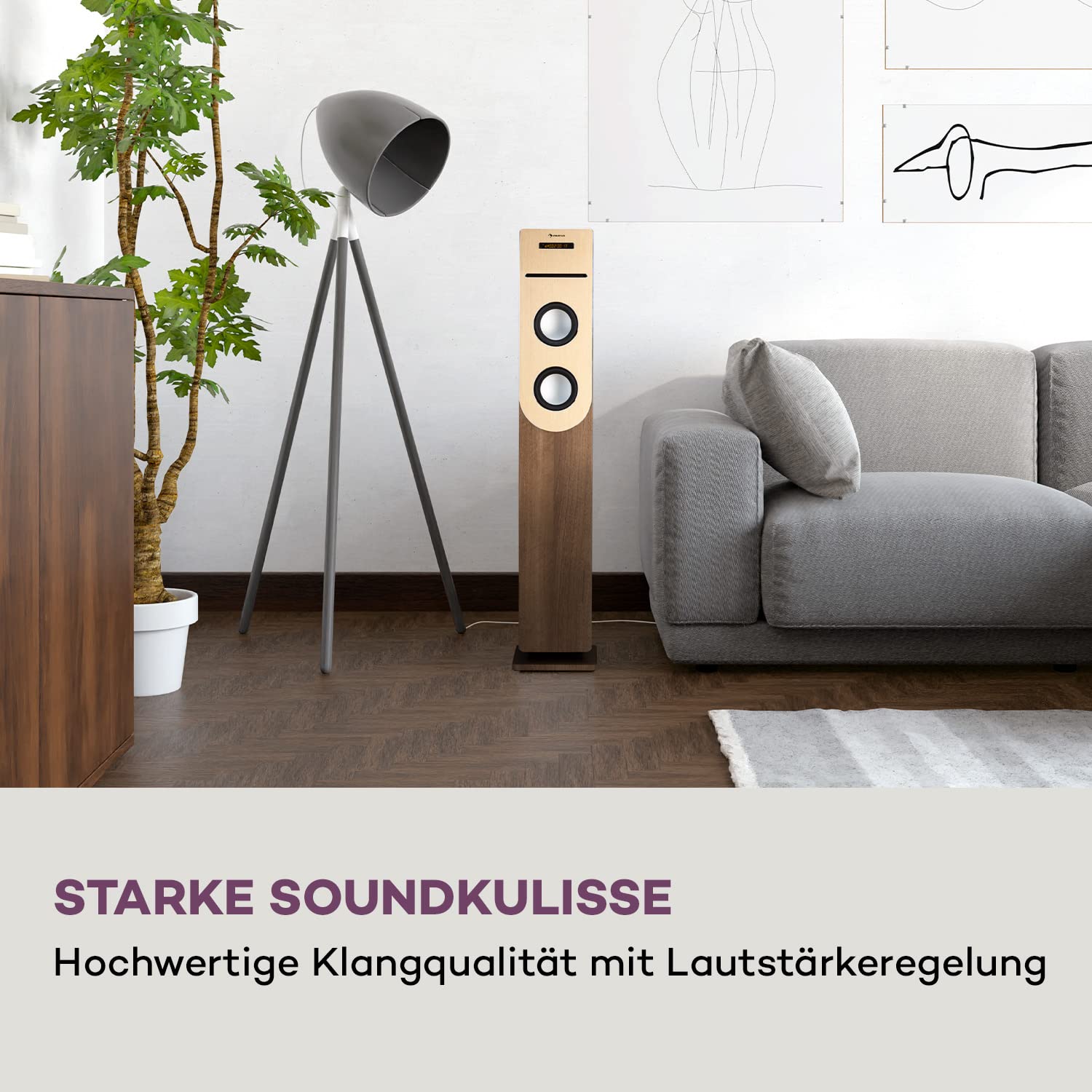 auna-sound-tower-standlautsprecher-mit-cd-fm-radio-bluetooth-s-ule image 3