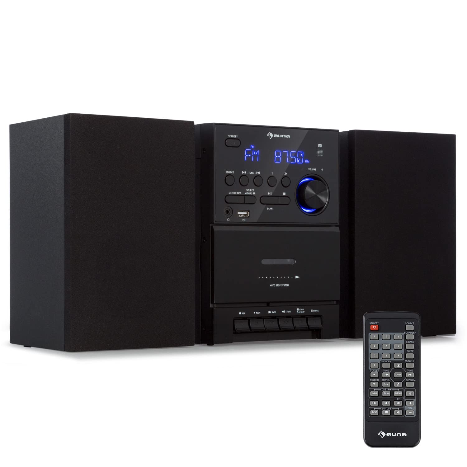 auna-stereoanlage-kompaktanlage-mit-cd-player-bluetooth-fm-dab-dab-2-lautspreche-2 image 1