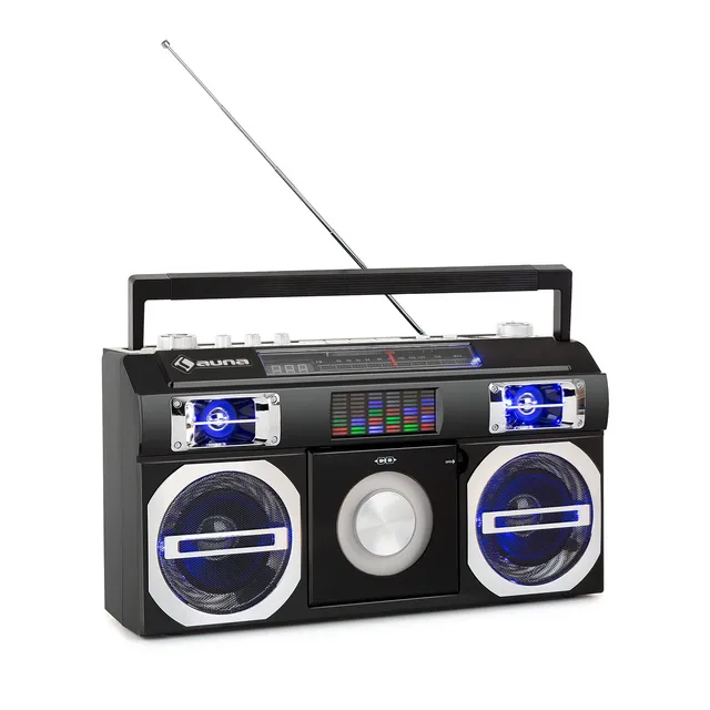 auna-oldschool-80-s-retro-player-mit-bluetooth-usb-cd-schwarz image 1