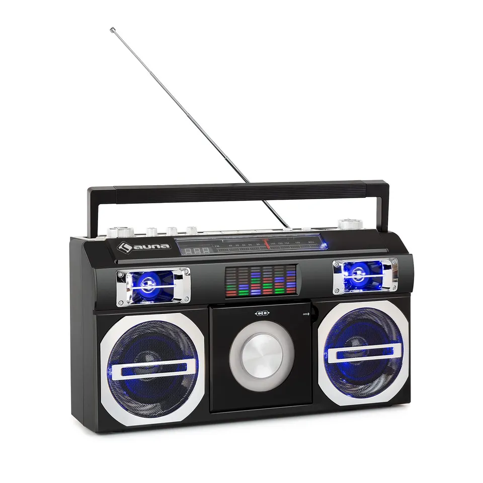 auna-oldschool-80-s-retro-player-mit-bluetooth-usb-cd-schwarz image 1