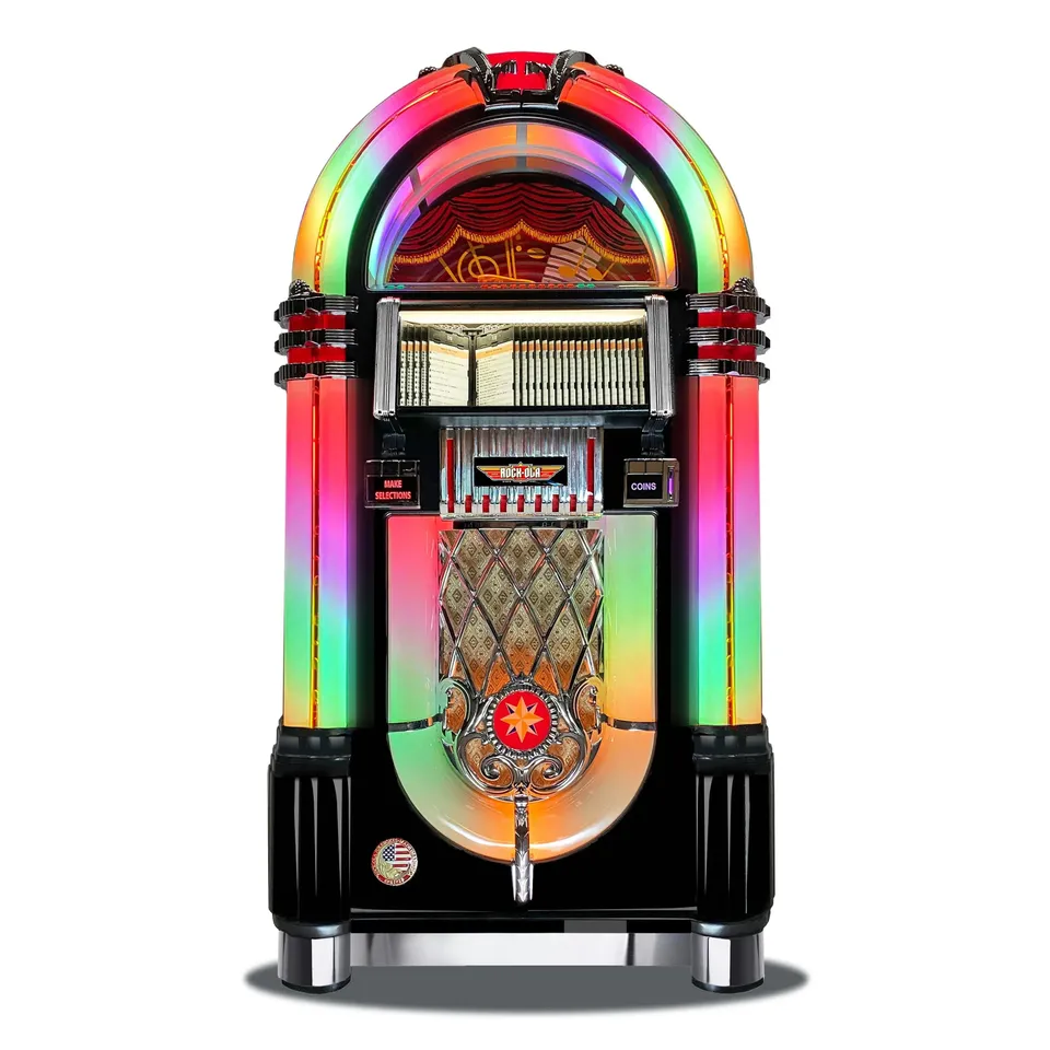 rock-ola-bubbler-cd-jukebox-cd-8-gloss-black-musikbox image 1